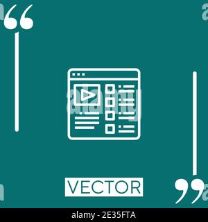 Werbevektor Symbol Lineares Symbol. Bearbeitbare Konturlinie Stock Vektor