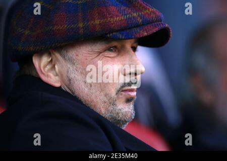 Bologna, Italien. Januar 2021. Coach Sinisa Mihajlovic während des Serie A Tim Spiels zwischen Bologna FC 1909 und Hellas Verona FC im Stadio Renato Dall'Ara am 16 2021. Januar in Bologna, Italien. Bologna gewinnt 1:0. (Foto von Giuseppe Fama/Pacific Press) Quelle: Pacific Press Media Production Corp./Alamy Live News Stockfoto