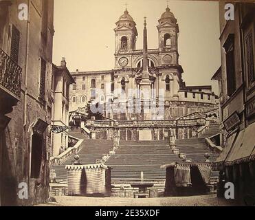 MacPherson, Robert (1811-1872) - Roma - Trinità dei Monti. Stockfoto