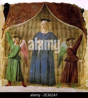 Madonna del parto piero della Francesca. Stockfoto