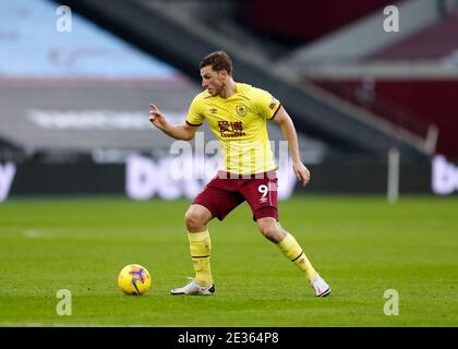 London Stadium, London, Großbritannien. Januar 2021. English Premier League Football, West Ham United versus Burnley; Chris Wood of Burnley Credit: Action Plus Sports/Alamy Live News Stockfoto