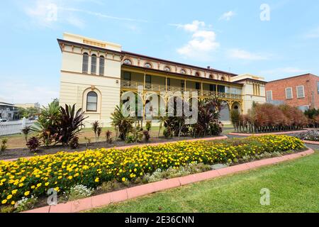 Das Maryborough Court House ist ein denkmalgeschütztes Gebäude aus dem Jahr 1877, Heritage Precinct, Maryborough, Queensland, QLD, Australien Stockfoto