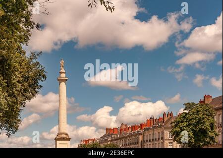 Die Statue von Louis XVI auf dem Place Maréchal Foch, Nantes, Frankreich Stockfoto