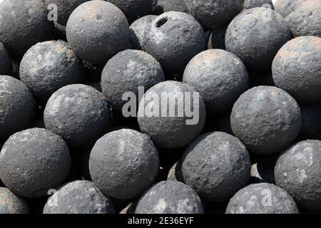 Schloss Ghana an der Kapküste. Eine von 40 Sklavenburgen oder Festungen Westafrikas. Millionen afrikanischer Sklaven sind durchgekommen. Kerker und Zellen Sklaverei. Stockfoto