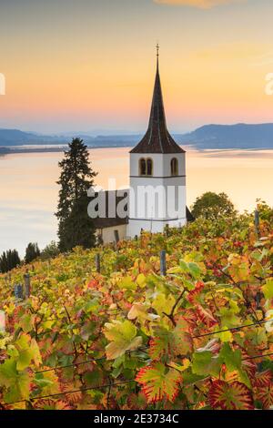 Ligerz am Bielersee, Bern, Schweiz Stockfoto