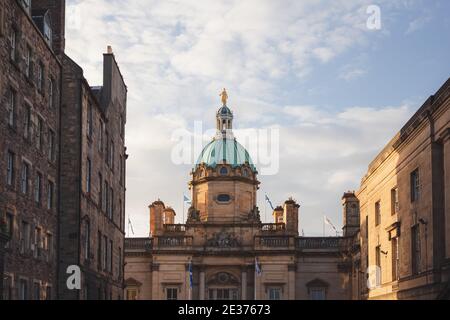 Museum on the Mound off the Royal Mile in Old town Edinburgh konzentriert sich auf Finanzen und Wirtschaft, da es in der Zentrale der Bank of Scotland untergebracht ist. Stockfoto