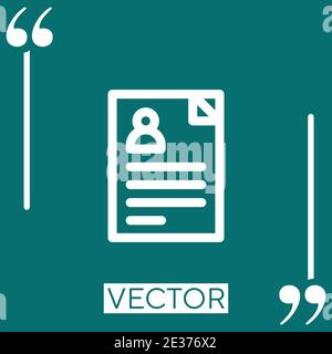 CV-Vektor-Symbol Lineares Symbol. Bearbeitbare Konturlinie Stock Vektor