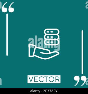 Lineares Symbol für die gemeinsame Nutzung von Daten. Bearbeitbare Konturlinie Stock Vektor