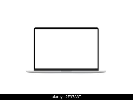 Modell eines modernen Laptops mit leerem Bildschirm Stock Vektor