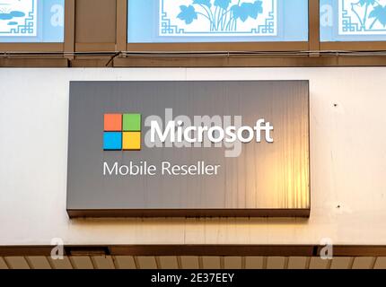 Erlangen, DEUTSCHLAND : Microsoft Mobile Reseller Store Logo Stockfoto