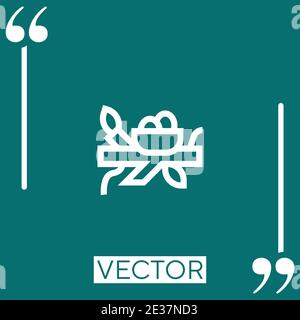 Vektor-Symbol verschachteln Lineares Symbol. Bearbeitbare Linie mit Konturen Stock Vektor