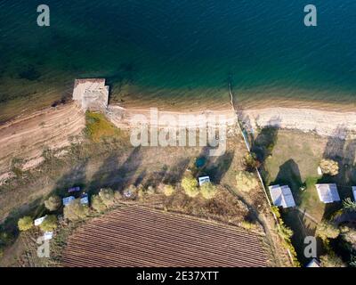 Luftaufnahme des Iskar Reservoirs in der Nähe der Stadt Sofia, Bulgarien Stockfoto