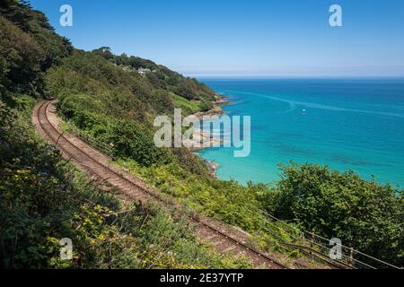 Carbis Bay, Cornwall, Großbritannien, wird Gastgeber des G7-Gipfels der Staats- und Regierungschefs im Juni 2021 sein. Stockfoto