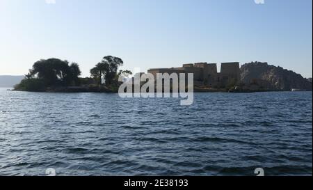 Ägypten - Philae Tempel - Assuan - Nubisches Dorf Stockfoto