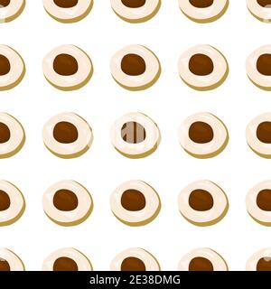 Illustration zum Thema große farbige nahtlose Longan, helle Frucht Muster für Dichtung. Fruchtmuster bestehend aus schönen nahtlosen Wiederholung Longan. Einfach Stock Vektor