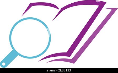 Buch Logo Symbol Design Vorlage Vektor Illustration Stock Vektor
