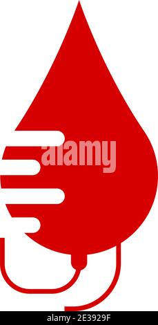Blut Logo Symbol Design Vektor Illustration Vorlage Stock Vektor