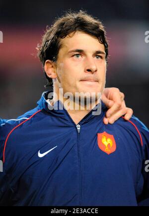 Frankreichs Yannick Jauzion beim Internationalen Freundlichen Rugby Spiel, Frankreich gegen Argentinien im La Mosson Stadion in Montpellier, Frankreich am 20. November 2010. Frankreich gewann 15:9. Foto von Alain Grosclaude/ABACAPRESS.COM Stockfoto