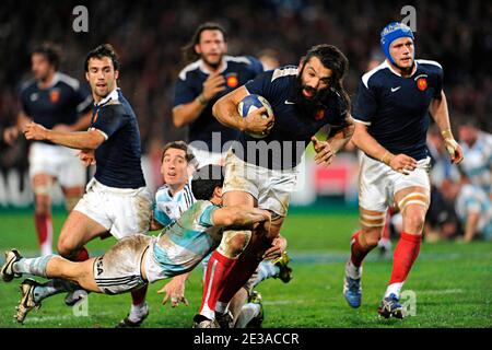 Frankreichs Sebastien Chabal während des Internationalen Freundlichen Rugby-Spiels, Frankreich gegen Argentinien im La Mosson Stadion in Montpellier, Frankreich am 20. November 2010. Frankreich gewann 15:9. Foto von Alain Grosclaude/ABACAPRESS.COM Stockfoto