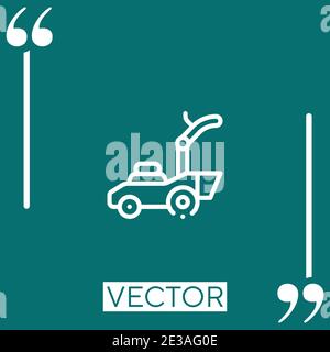 Vektorsymbol des Mähers Lineares Symbol. Bearbeitbare Linie mit Konturen Stock Vektor