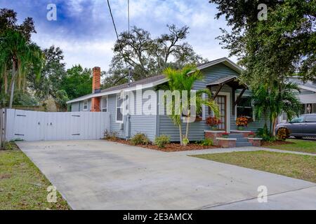 Gentrified House - Seminole Heights Neighborhood, Tampa, Florida Stockfoto