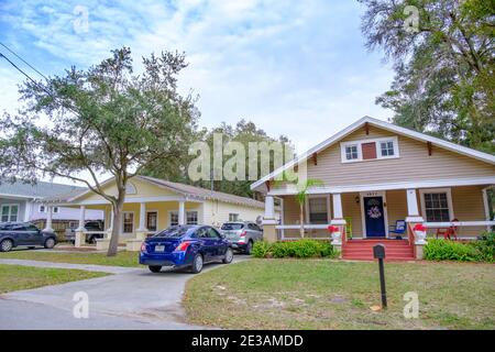 Gentrified House - Seminole Heights Neighborhood, Tampa, Florida Stockfoto