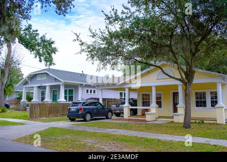 Gentrified House - Seminole Heights Neighborhood, Tampa, Florida Stockfoto