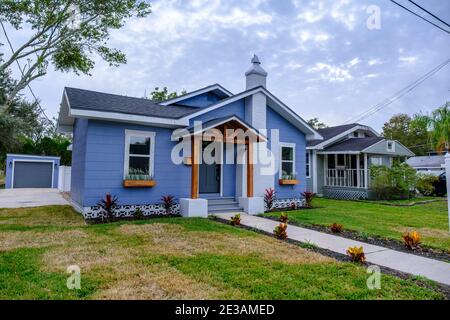 Gentrified House - Seminole Heights Neighborhood, Tampa, Florida Stockfoto