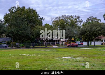 Gentrified Häuser von Henry & Ola Park - Seminole Heights Nachbarschaft, Tampa, Florida Stockfoto