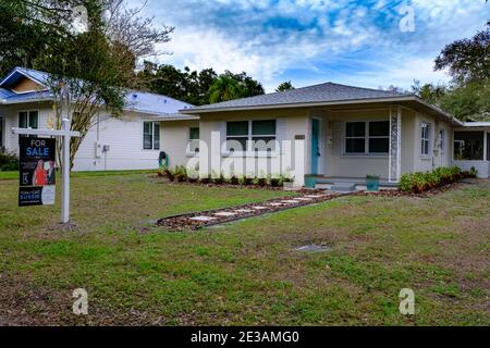 Gentrified House - Seminole Heights Neighborhood, Tampa, Florida Stockfoto