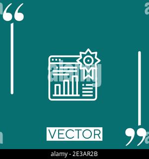 Webvektor-Symbol Lineares Symbol. Bearbeitbare Linie mit Konturen Stock Vektor