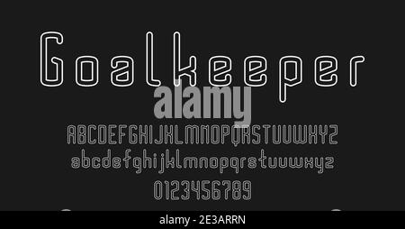 Satz von Alphabeten font Buchstaben und Zahlen moderne Vector Illustration Stock Vektor