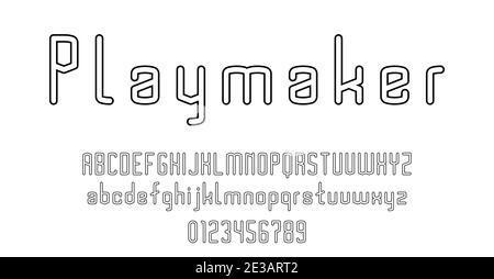 Satz von Alphabeten font Buchstaben und Zahlen moderne Vector Illustration Stock Vektor