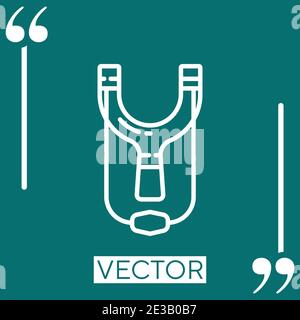 Katapult Vektor Symbol Lineares Symbol. Bearbeitbare Linie mit Konturen Stock Vektor