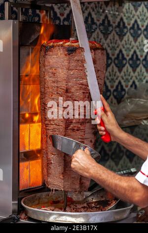 Authentischer türkischer Döner Kebap Stockfoto