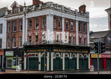 Derry, Nordirland - 16. Januar 2020: Grand Central Bar in der Stadt Derry Stockfoto