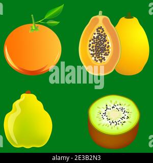 Hochglanz Obst Vektor Kunst Design Stock Vektor