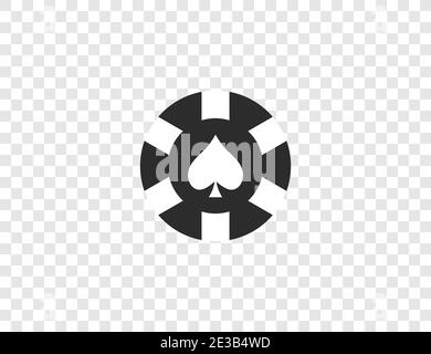 Casino, Chip gamble Jackpot Symbol Vektor Stock Vektor