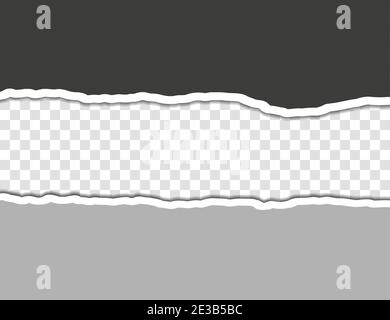 Zerrissenes Papier. Zerrissene, zerrissene Stücke. Vektorgrafik. Stock Vektor