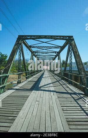 World war II Memorial Tha Pai Memorial Bridge in Pai, Mae Hong Son, Thailand. Stockfoto