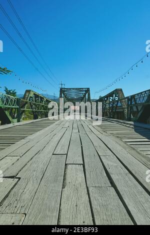 World war II Memorial Tha Pai Memorial Bridge in Pai, Mae Hong Son, Thailand. Stockfoto