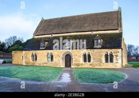 OAKHAM, RUTLAND, ENGLAND – Dezember 31 2020: Oakham Castle in Rutland, England Stockfoto