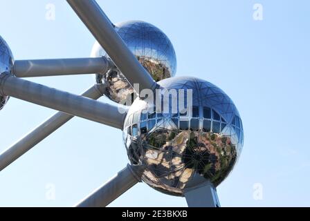 Das Atomium in Brüssel Belgien Stockfoto