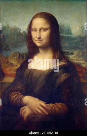 Porträt von Mona Lisa gemalt von Leonardo da Vinci zwischen 1503 und 1506. Stockfoto