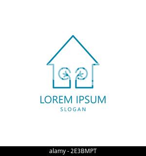 Haus Niere Haus Pflege Logo Vektor-Vorlage geeignet für Niere Klinik oder Nierengemeinschaft Stock Vektor