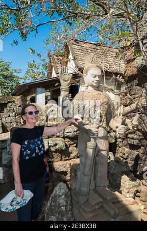 Banteay Preis Nokor, Provinz Kampong Cham, Kambodscha, Asien Stockfoto