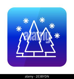 Vektorsymbol „Schneewald“. Winterschild. Graph Symbol für Reise-und Tourismus-Website und Apps Design, Logo, App, UI Stock Vektor