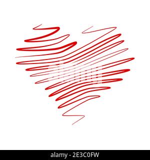 Isoliertes Valentinsherz Stock Vektor
