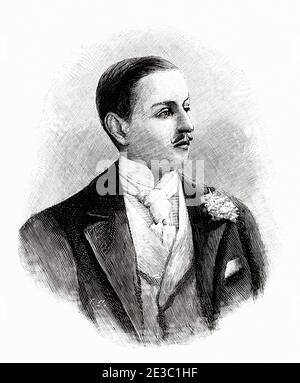 Charles Spencer Churchill (1871 - 1934) 9. Herzog von Marlborough, Earl of Sunderland, Marquis von Blandford, war ein britischer Konservativer Soldat und Politiker. Bekannt als Sunny Marloborough. Von La Ilustracion Española y Americana 1895 Stockfoto