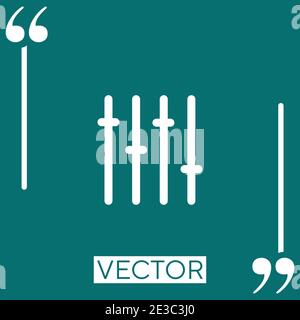 Konsole einstellbare Schalter Linear Symbol. Bearbeitbare Konturlinie Stock Vektor